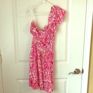 Lilly Pulitzer Pink One Shoulder Dress